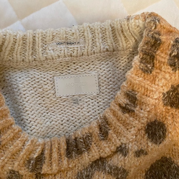Mother women's The Jumper shady cat cotton cheetah print sweater size medium - Picture 3 of 4